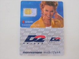 D2 GSM SIM Cards, With Fixed Chip - [2] Mobile Phones, Refills And Prepaid Cards