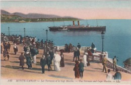 Carte Postale Ancienne,MONACO EN 1914,MONTE CARLO,paquebot,vapeur,foule - Spielbank