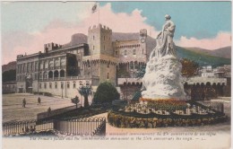 Carte Postale Ancienne,MONACO EN 1914,MONTE CARLO,palais Du Prince,statue - Spielbank