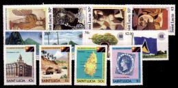 (19-21) St. Lucia  3 Sets / Picasso / Commonwealth / Crown Agents / Maps / Stamp On Stamp  ** / Mnh   Michel Ex 538-601 - St.Lucia (1979-...)