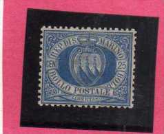 SAN MARINO 1894 - 1899 STEMMA COAT OF ARMS ARMOIRIES CENT. 25 MNH  OTTIMA CENTRATURA - Neufs