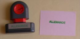 TAMPON ENCREUR RECHARGEABLE PREIMPRIME : "ALLEMANDE" - Timbri