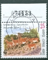 Zypern 1998 Mi. 915 Gest. Oberrand Mit Nr. WWF Mouflon - Used Stamps