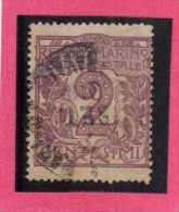 SAN MARINO 1903 CIFRA NUMERAL CENT.  2  TIMBRATO USED - Oblitérés