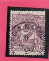 SAN MARINO 1903 CIFRA NUMERAL CENT.  2  TIMBRATO USED - Used Stamps