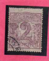 SAN MARINO 1903 CIFRA NUMERAL CENT.  2  TIMBRATO USED - Oblitérés