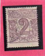 SAN MARINO 1903 CIFRA NUMERAL CENT.  2  TIMBRATO USED - Used Stamps