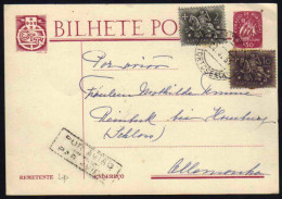 PORTUGAL - TORTOSENDO / 1955 ENTIER POSTAL PAR AVION POUR L ALLEMAGNE (ref 5517) - Covers & Documents