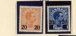 Danemark (1926)  - Timbres Surchargés Neufs* - Unused Stamps