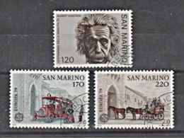 Saint Marin 1979  N° 971 à 973 Oblitéré = 3 Valeurs - Used Stamps