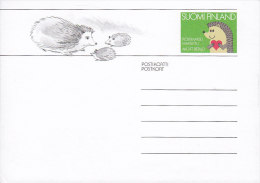 Finland Postal Stationery Ganzsache Entier Hedgehog Igel Hérisson Unused - Entiers Postaux