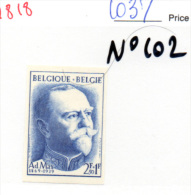 1037** N D  Adolphe Max, Bourgmestre De Bruxelles, Fusillé Par Les Allemands En 1916(n° 102 Au Verso), - 1941-1960