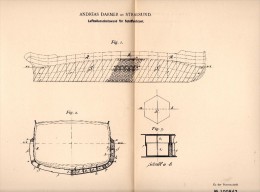 Original Patent - Andreas Darmer In Stralsund I. Mecklenburg ,1897, Luftzellenschutzwand Für Schiffe , Schiffbau , Werft - Autres & Non Classés