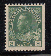 Canada MNH Scott #107 2c George V, Admiral - Straight Edge - Ungebraucht