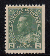 Canada MNH Scott #107 2c George V, Admiral - Straight Edge - Unused Stamps