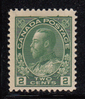 Canada MH Scott #107 2c George V, Admiral - Ink Smear At Top - Unused Stamps