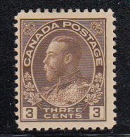 Canada MH Scott #108 3c George V, Admiral - Unused Stamps