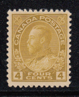 Canada MH Scott #110 4c George V, Admiral - Unused Stamps