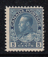 Canada MH Scott #111 5c George V, Admiral - Unused Stamps