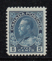 Canada MH Scott #111 5c George V, Admiral - Unused Stamps