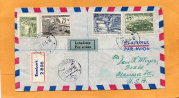 Czechoslovakia 1956 Registered Cover Mailed To USA - Covers & Documents