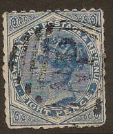 NZ 1882 8d SSF Blue P12x11.5 SG 192 U #CD213 - Oblitérés