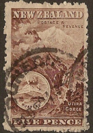 NZ 1898 5d Otira Gorge SG 311 U #CD255 - Oblitérés