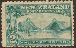 NZ 1898 2/- Milford Sound SG 269 U #CD262 - Usati