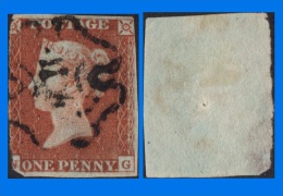 GB 1841-0026, QV 1d Red-Brown MC "N-G", Spacefiller - Used Stamps