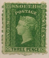 NSW 1871 3d Bright Green QV SG 212 LHM #KP01 - Nuevos