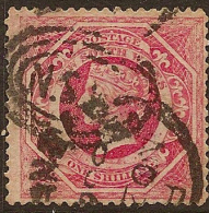 NSW 1860 1/- Rose-carmine P12 QV SG 153 U #CN221 - Usati