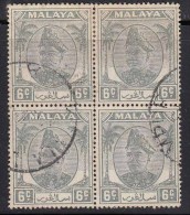 Block Of 4 Used, 6c Selangor  1949, Malaya - Selangor