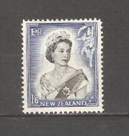 New Zealand 1954,QE II,1sh6p,Sc 298,VF MvLH* - Ongebruikt