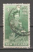 New Zealand 1954, QE II, 3sh, Scott # 299,VF Used - Used Stamps