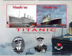 NIUAFO'OU 2012 - Cent Du Naufrage Du Titanic. - BF Neufs // Mnh Sheetlet - Tonga (1970-...)