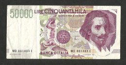 REPUBBLICA ITALIANA - 50000 Lire BERNI II° Tipo (Firme: Fazio / Amici) - 50000 Lire