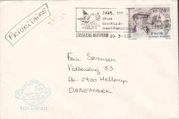 France A Prioritaire STRASSBOURG Hautepierre Flamme 1995 Cover Lettre Denmark Georges Simenon Joint Issue W. Belgium - Brieven En Documenten
