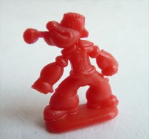 RARE FIGURINE PUBLICITAIRE POPEYE ITALIENNE Petite Taille 06 Monochrome Rouge - Pas Dunkin - Autres & Non Classés