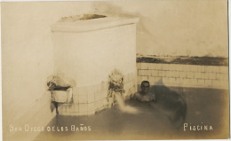 Real Photo San Diego De Los Banos Piscina Homme Nu Dans Les Sources - Cuba