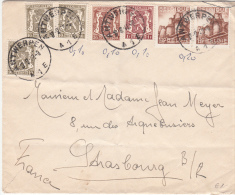 BELGIUM USED COVER 17/12/1949 COB 420, 424, 715 & 767 ANTWERPEN VERS STRASBOURG - 1948 Export