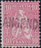 Heimat SO LÄNGENDORF ~186? Langstempel Auf 10Rp Karmin Sitzende Helvetia - Oblitérés