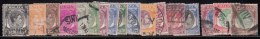 Singapore Used 17 Values, 1948, 1949, 1950, 1951, 1952, Perf., 17 1/2 X 18, KG VI, (Lot E) - Singapour (...-1959)