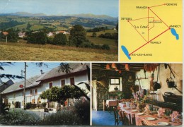 CPSM 74 MENTHONNEX SOUS CLERMONT LA COTE ET L AUBERGE DE LA POMME D OR  Grand Format 15 X 10,5 - Frangy