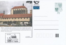 Czech Rep. / Postal Stationery (2007) Monasteries Of The Czech Republic - Cachet (161) Praha (I6594) - Abbazie E Monasteri