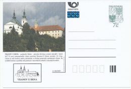 Czech Rep. / Postal Stationery (2007) Monasteries Of The Czech Republic - Cachet (166) Vranov U Brna (I6600) - Abdijen En Kloosters