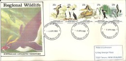 Faune De L´Antarctique. Belle Lettre Du Territoire Antarctique Australien, Adressée En Nouvelle-Zélande - Sonstige & Ohne Zuordnung