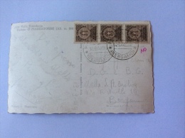 PIAZZATORRE - Cartolina FG BN V 14.9.44 Con Affrancatura D'emergenza RECAPITO AUTORIZZATO 10 Cent X 3 - Revenue Stamps