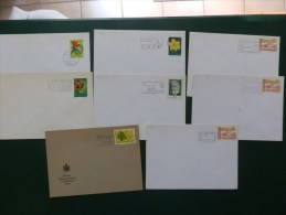 KARTONNENDOOS2     8 LETTRES FLAMMES + OBL. - Storia Postale