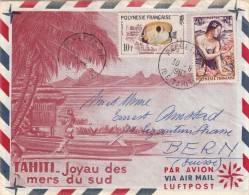 Papeete, Polinesia Francese To Berna Suisse Cover 1963 - Covers & Documents
