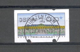 1996  N° 2   DBP * 100 *   DISTRIBUTEURS FLUO  JAUNE OBLITÉRÉ 23 / 10 / 1998 - Rolstempels